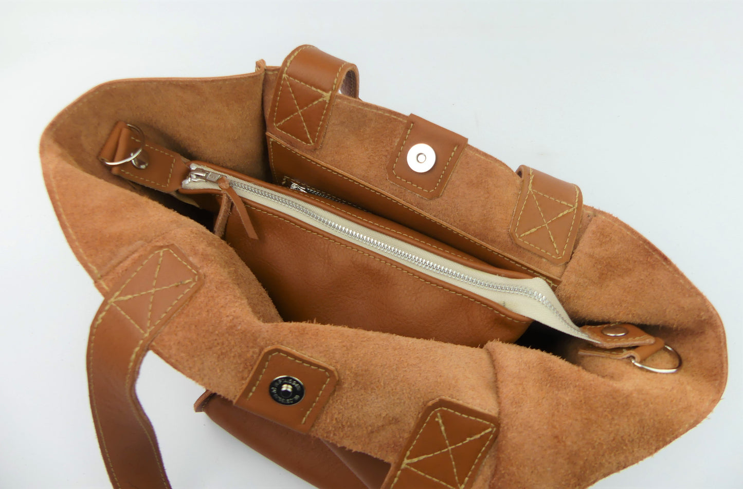 Ledershopper "OLDA", cognac