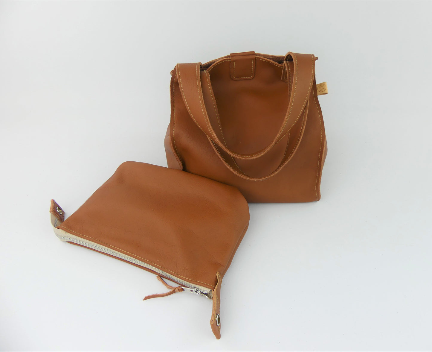 Ledershopper "OLDA", cognac